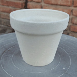 Bizcocho Cerámico D-019B Maceta Clásica Mediana sin Hueco