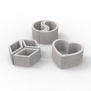 Kit Moldes Rombo + Corazón + Yin Yang