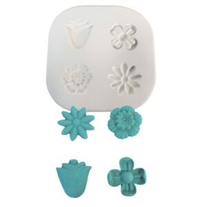 Molde de Yeso F-003 Formas de Flores Grandes